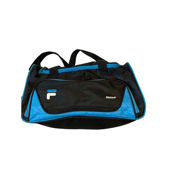 Fila Black Blue 18x12x10 Gym Duffel Bag - Picture 1 of 6